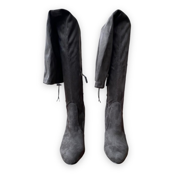 Sam Edelman Kent Dark Gray Faux Suede Over The Knee Boots New Without Box 9 - Picture 5 of 16